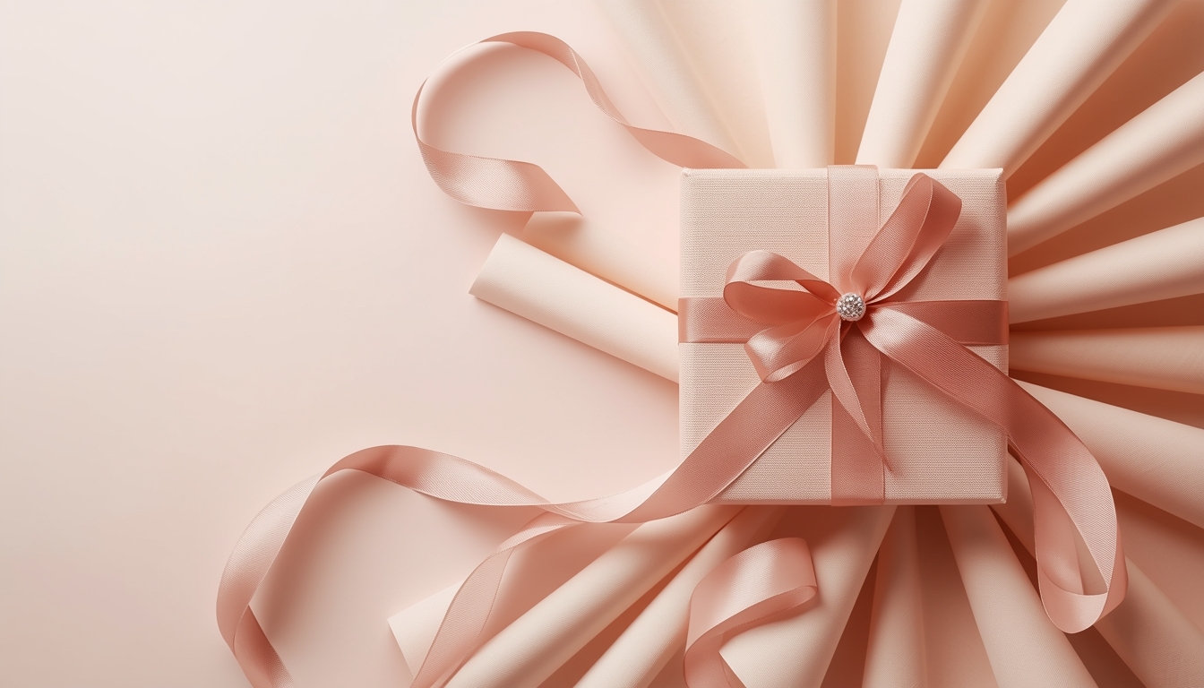 Elegant gift wrapping with ribbons
